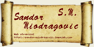 Šandor Miodragović vizit kartica